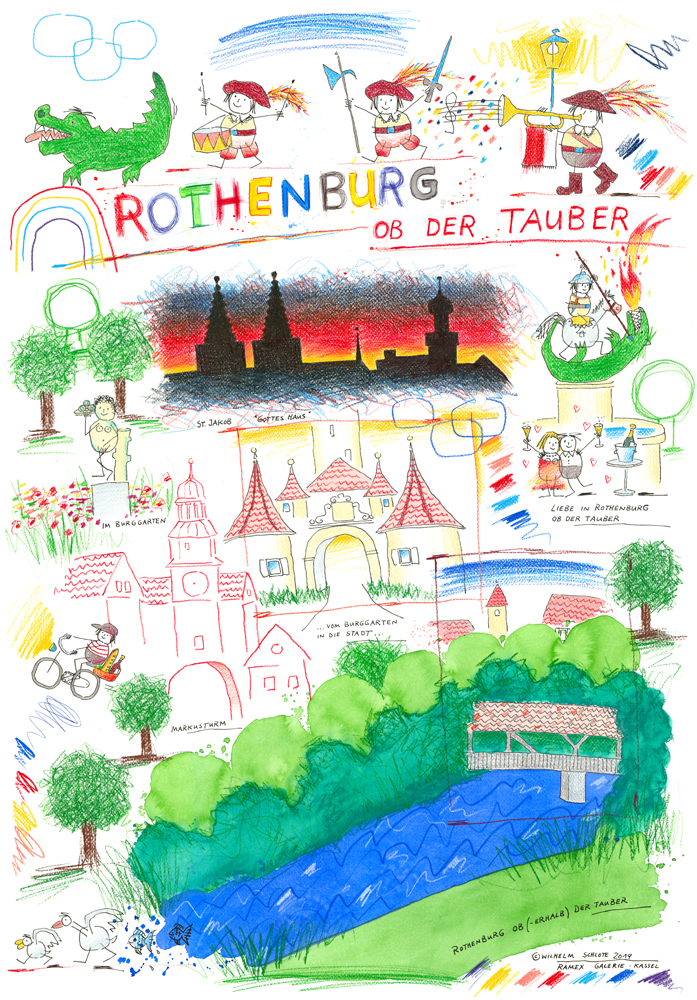 Kunstdruck Rothenburg ob der Tauber